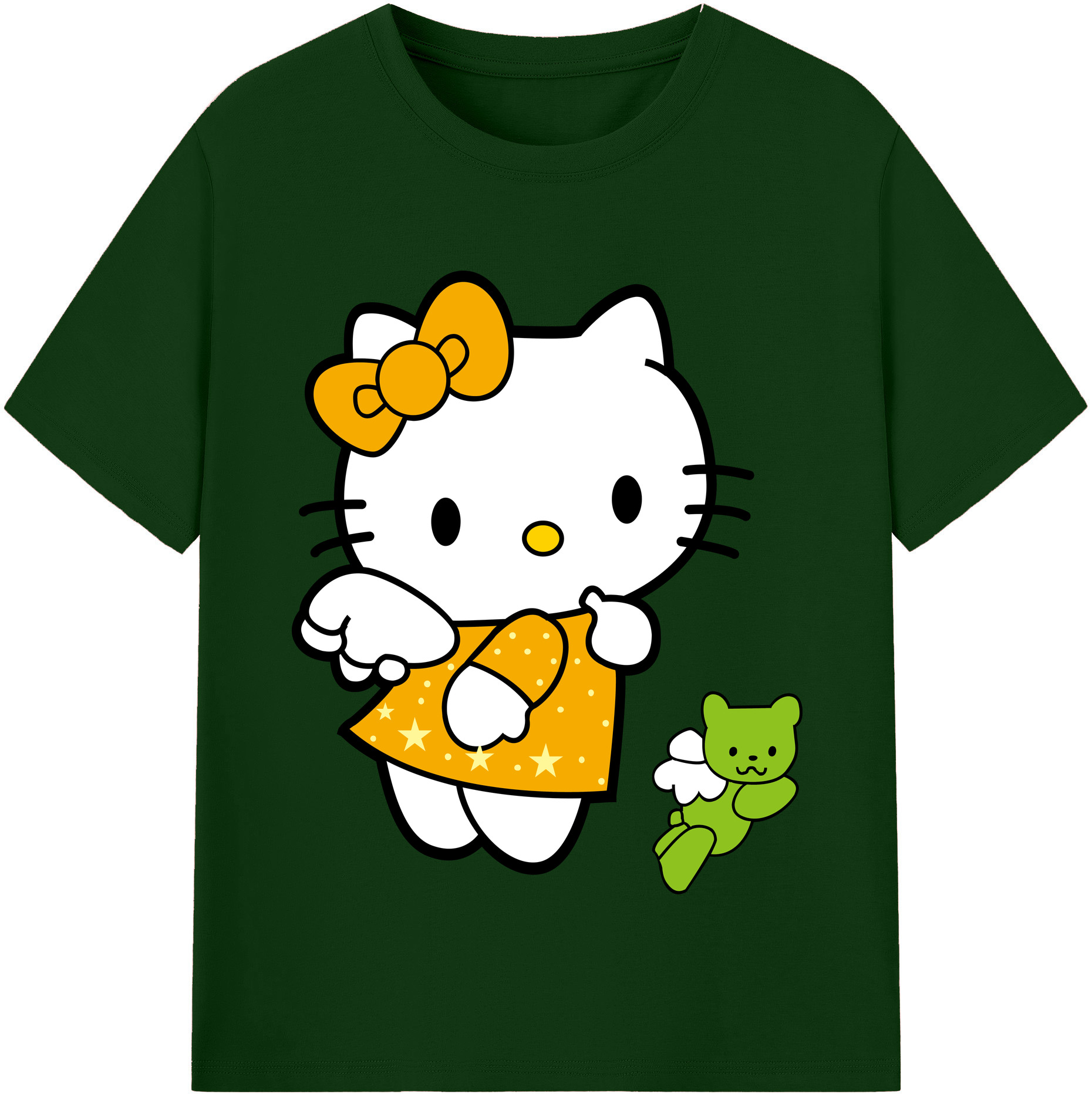 （画像用） Hello Kitty ハローキティ 綿100％半袖Tシャツ（フロントプリント）